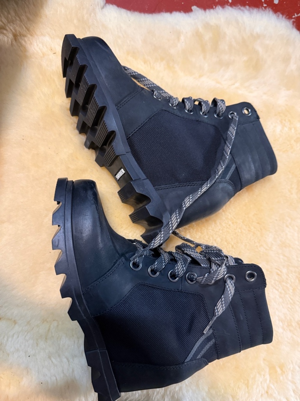 Sorel Black Combat Moto Boots